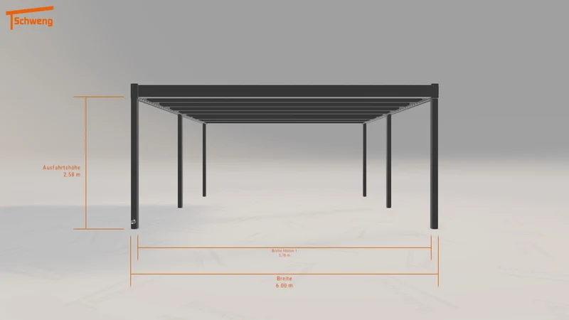 #DE Schweng Flachdachcarport C600 (ID dvq22m)