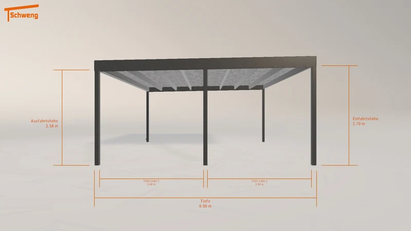 #DE Schweng Flachdachcarport C600 (ID dvq22m)