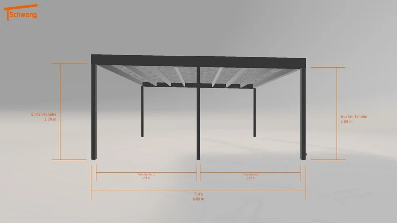 #DE Schweng Flachdachcarport C600 (ID dvq22m)