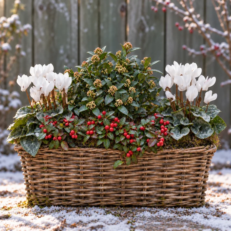 Balkonblumen "Winterzauber in Blüten und Beeren"