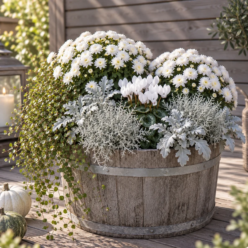 Balkonblumen "Weißes Herbstensemble"