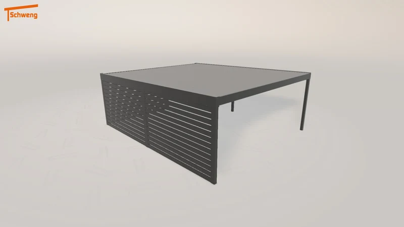 #DE Schweng Flachdachcarport C600 (ID n5dm43)