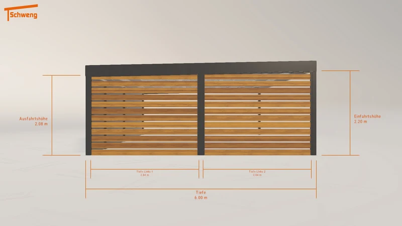 #DE Schweng Flachdachcarport C600+ (ID bkqjmp)