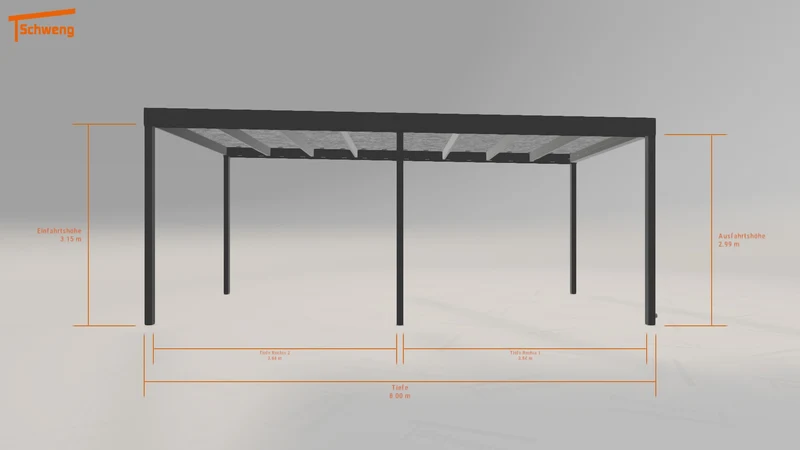 #DE Schweng Flachdachcarport C600 (ID 77w5j2) #MTG