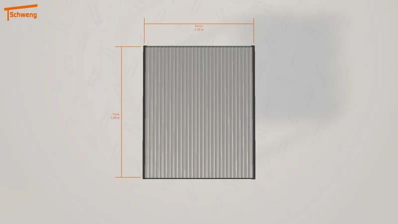 #DE Schweng Flachdachcarport C600 (ID zb52x4)