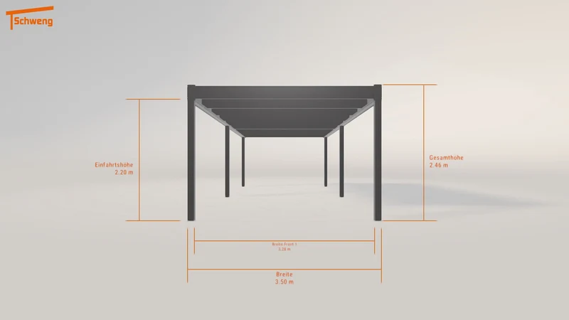 #DE Schweng Flachdachcarport C600 (ID bkqg25)