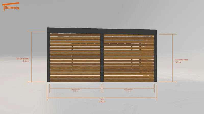 #DE Schweng Flachdachcarport C600 (ID bkqg43) #MTG