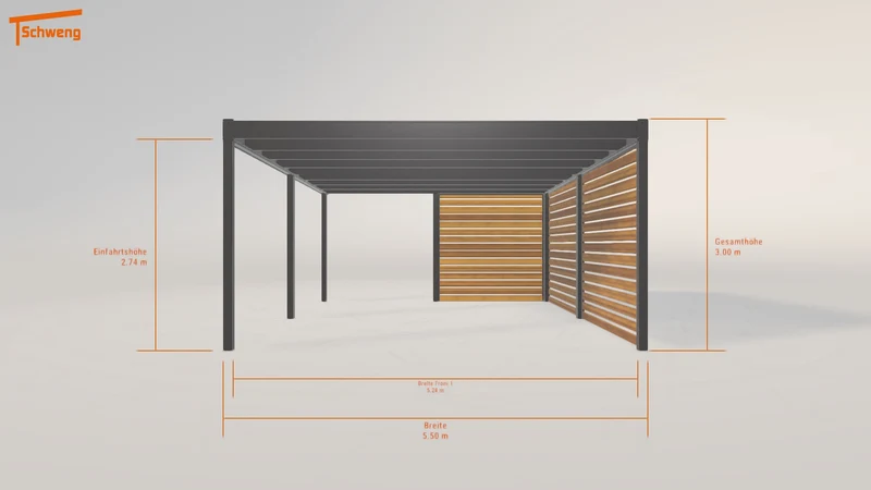 #DE Schweng Flachdachcarport C600 (ID mjp798) #MTG