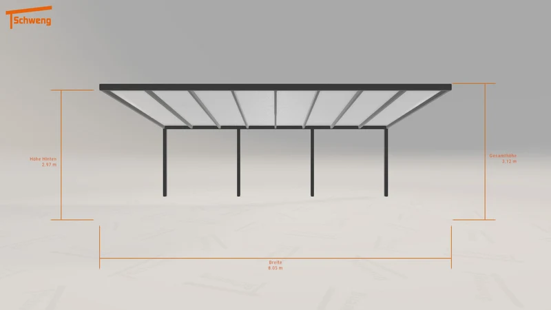 #DE Schweng Pultdachcarport S400 (ID 859pr7)