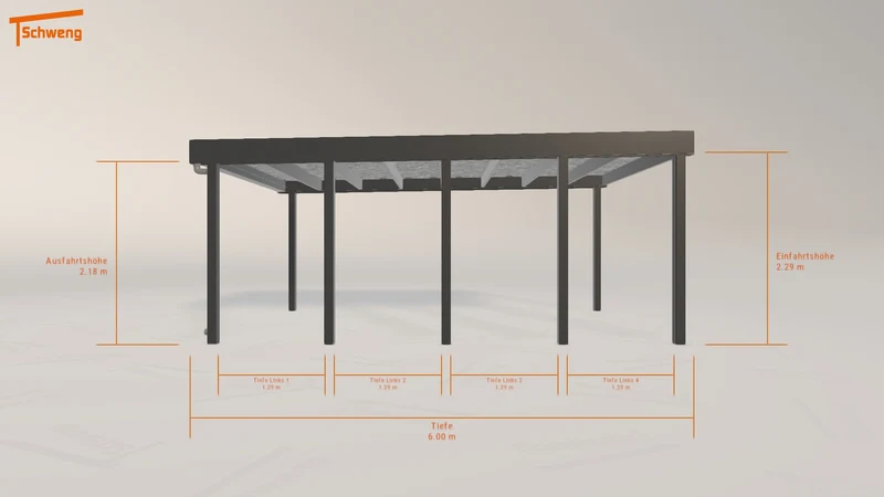 #DE Schweng Flachdachcarport C600+ (ID jjp3pn) #MTG