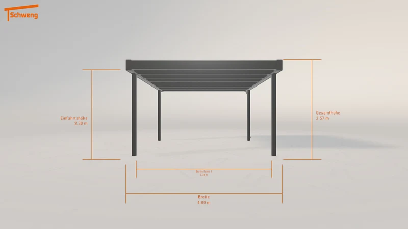 #DE Schweng Flachdachcarport C600 (ID 859r9d)