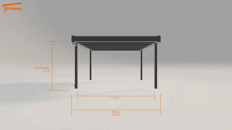 #DE Schweng Flachdachcarport C600 (ID 859r9d)