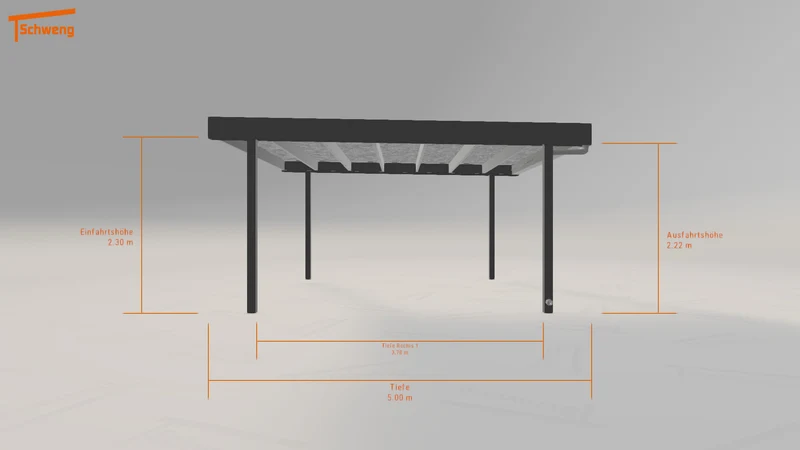 #DE Schweng Flachdachcarport C600 (ID 859r9d)