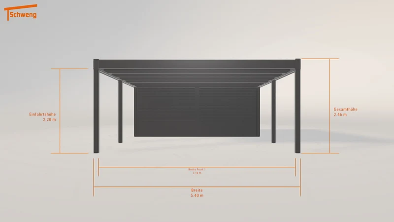 #DE Schweng Flachdachcarport C600+ (ID dvq4wb) #MTG