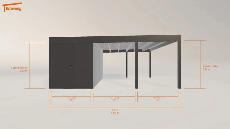 #DE Schweng Flachdachcarport C600+ (ID dvq4wb) #MTG