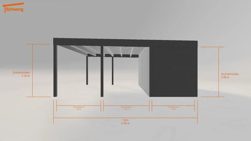 #DE Schweng Flachdachcarport C600+ (ID dvq4wb) #MTG