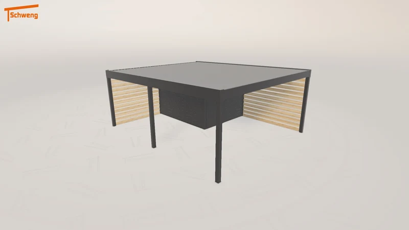 #DE Schweng Flachdachcarport C600 (ID pb93ry)