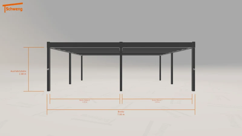 #DE Schweng Flachdachcarport C600+ (ID w32xpb) #MTG
