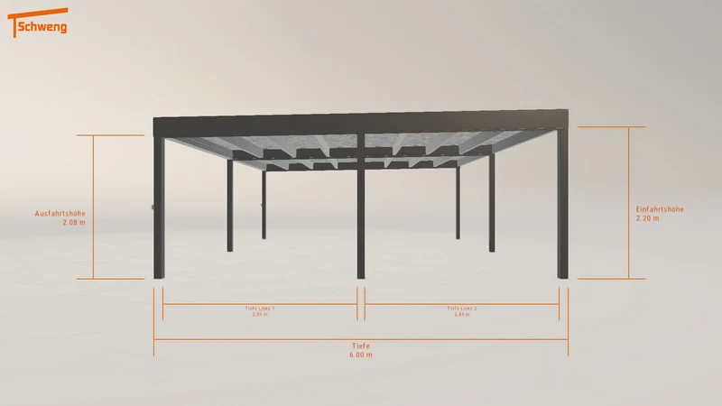 #DE Schweng Flachdachcarport C600+ (ID w32xpb) #MTG