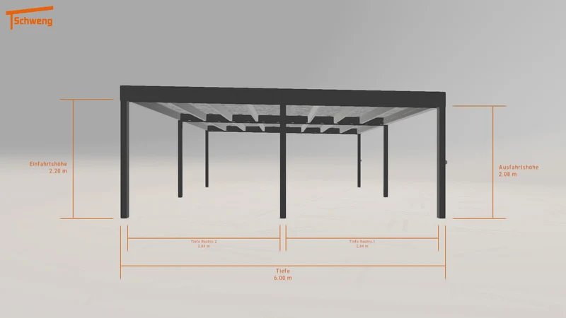 #DE Schweng Flachdachcarport C600+ (ID w32xpb) #MTG