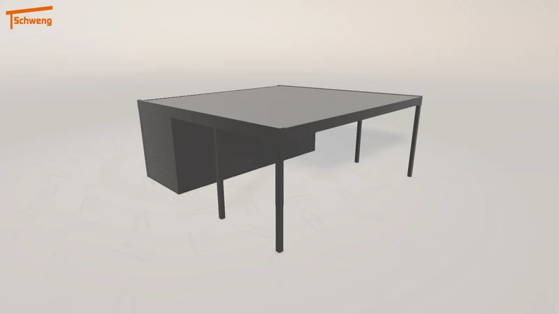 #DE Schweng Flachdachcarport C600+ (ID 5m8z8d)