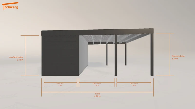 #DE Schweng Flachdachcarport C600+ (ID 5m8z8d)