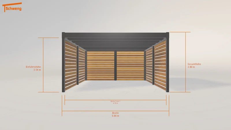 #DE Schweng Flachdachcarport C600 (ID jjpnx7)