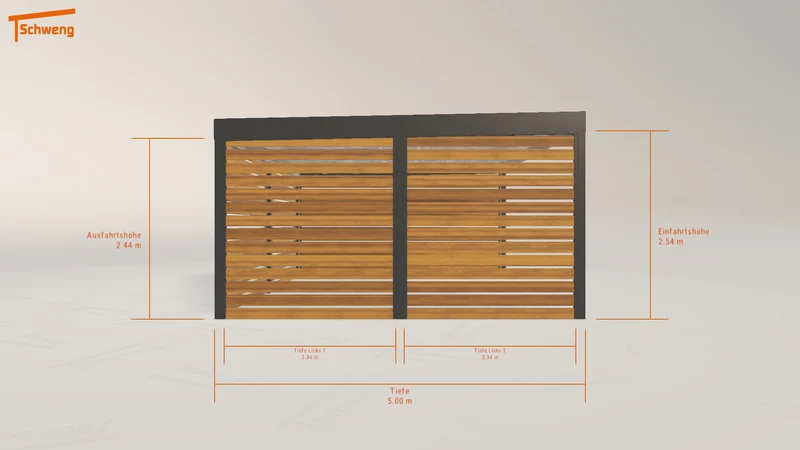 #DE Schweng Flachdachcarport C600 (ID jjpnx7)
