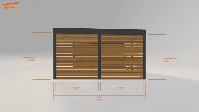 #DE Schweng Flachdachcarport C600 (ID jjpnx7)