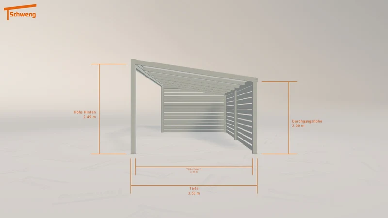 #DE Schweng Pultdachcarport S350 (ID w327j3) #MTG