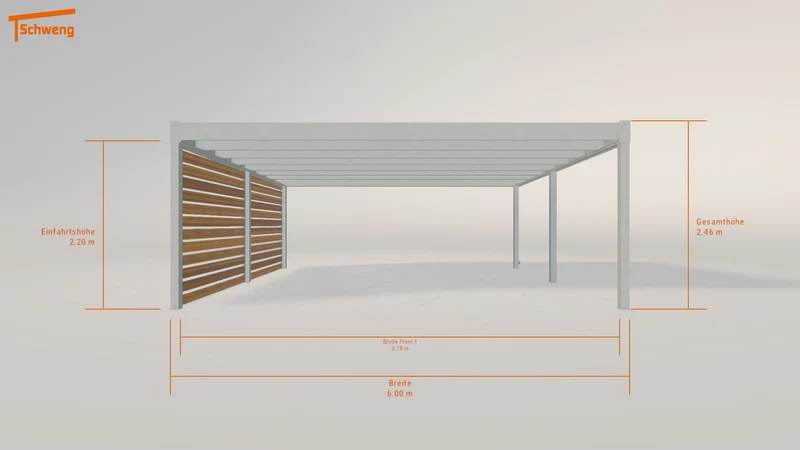 #DE Schweng Flachdachcarport C600 (ID x79924)