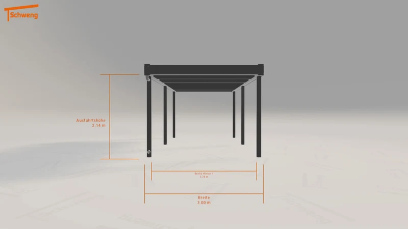 #DE Schweng Flachdachcarport C600 (ID g73gzp)