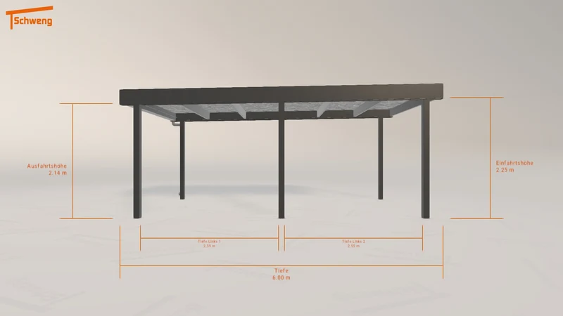 #DE Schweng Flachdachcarport C600 (ID g73gzp)