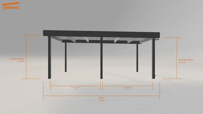 #DE Schweng Flachdachcarport C600 (ID g73gzp)