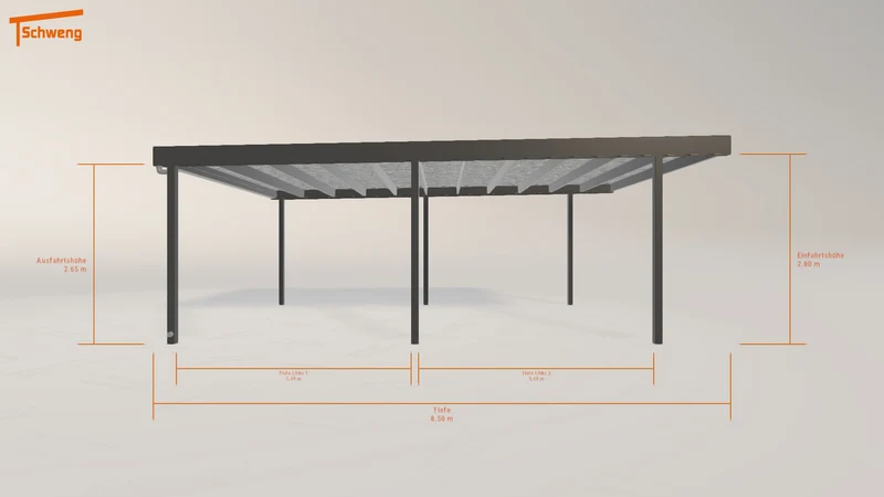 #DE Schweng Flachdachcarport C600 (ID g735vb) #MTG