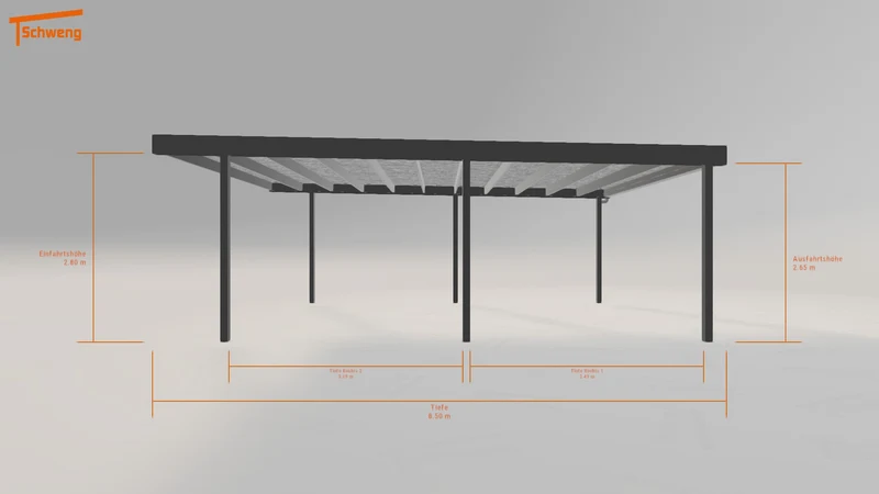 #DE Schweng Flachdachcarport C600 (ID g735vb) #MTG
