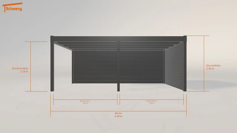#DE Schweng Flachdachcarport C600+ (ID mjp2kw) #MTG