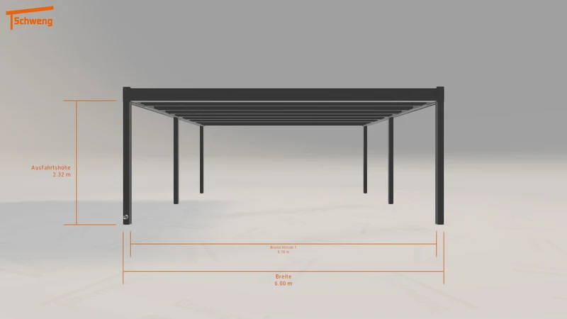 #DE Schweng Flachdachcarport C600+ (ID g73px8)
