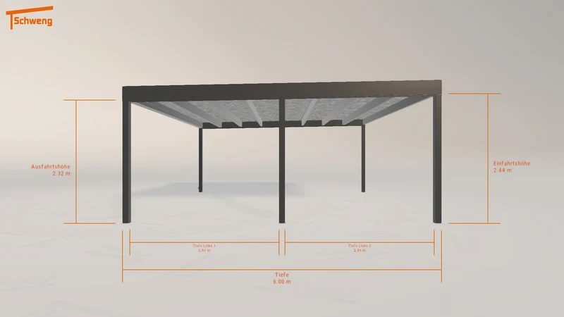 #DE Schweng Flachdachcarport C600+ (ID g73px8)