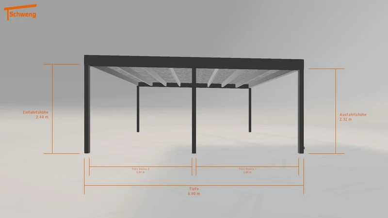 #DE Schweng Flachdachcarport C600+ (ID g73px8)