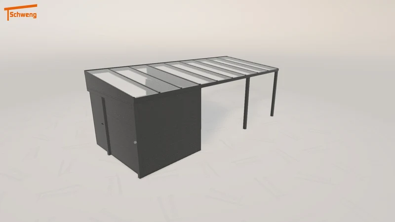 #DE Schweng Pultdachcarport S350 (ID 8597qj)