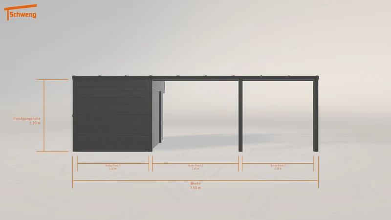 #DE Schweng Pultdachcarport S350 (ID 8597qj)