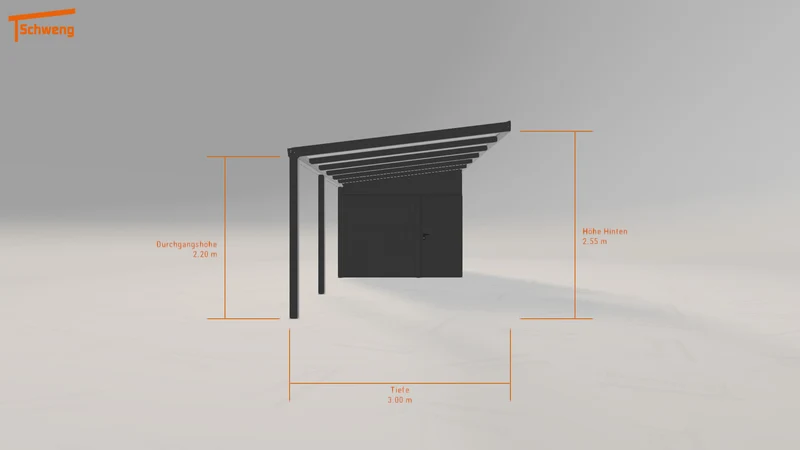 #DE Schweng Pultdachcarport S350 (ID 8597qj)