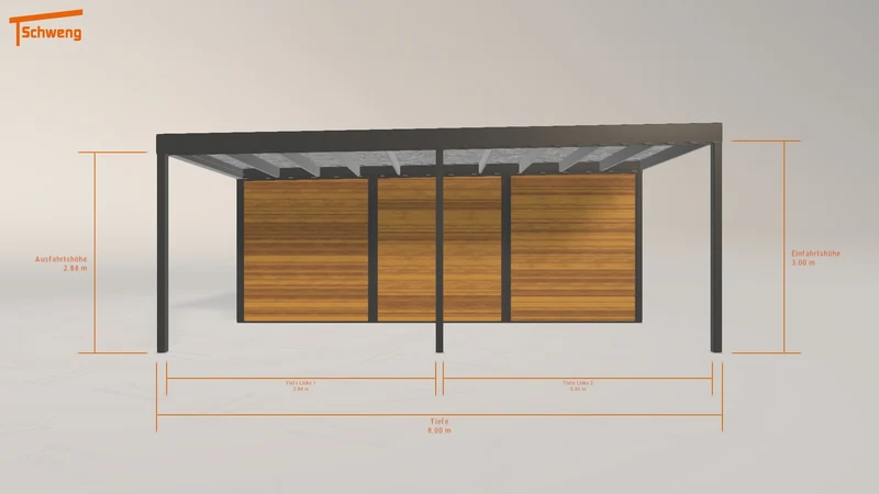 #DE Schweng Flachdachcarport C600 (ID rj5rv9) #MTG