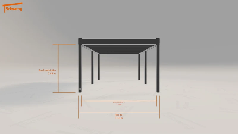 #AT Schweng Flachdachcarport C600 (ID n5dnby)