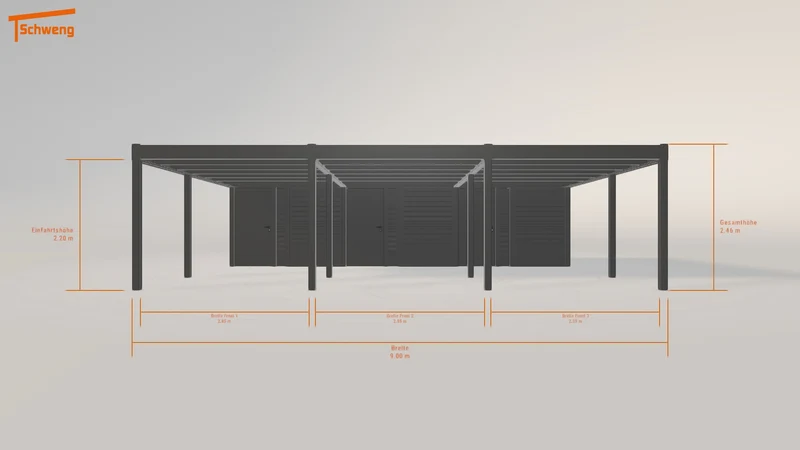 #DE Schweng Flachdachcarport C600+ (ID pb9dkq)