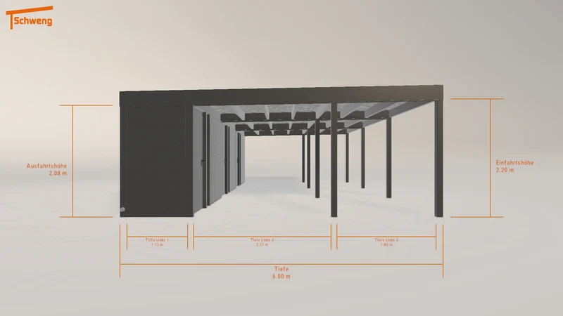 #DE Schweng Flachdachcarport C600+ (ID pb9dkq)