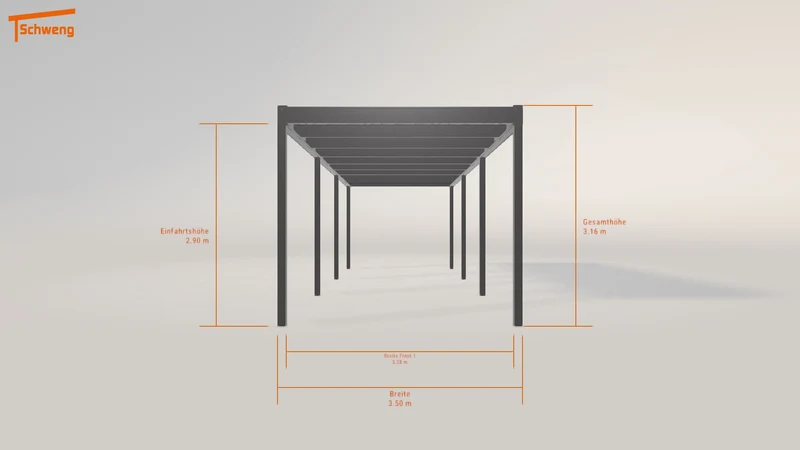 #DE Schweng Flachdachcarport C600 (ID ygy2w7)