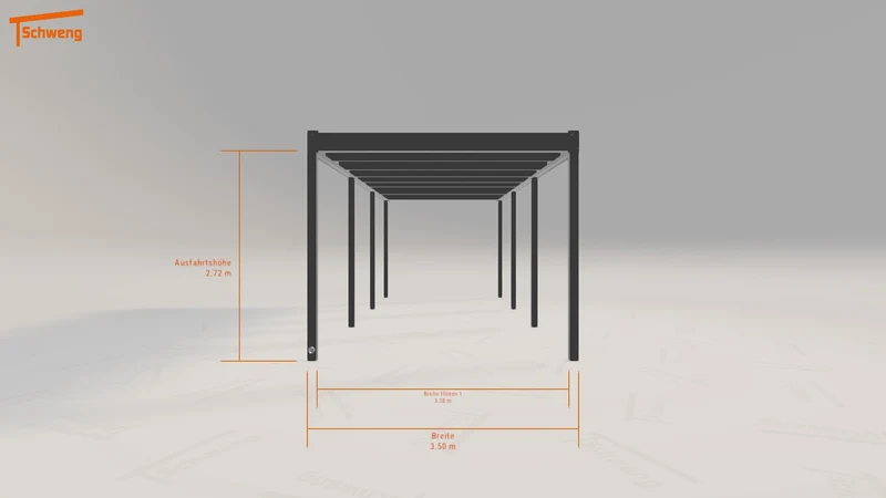 #DE Schweng Flachdachcarport C600 (ID ygy2w7)