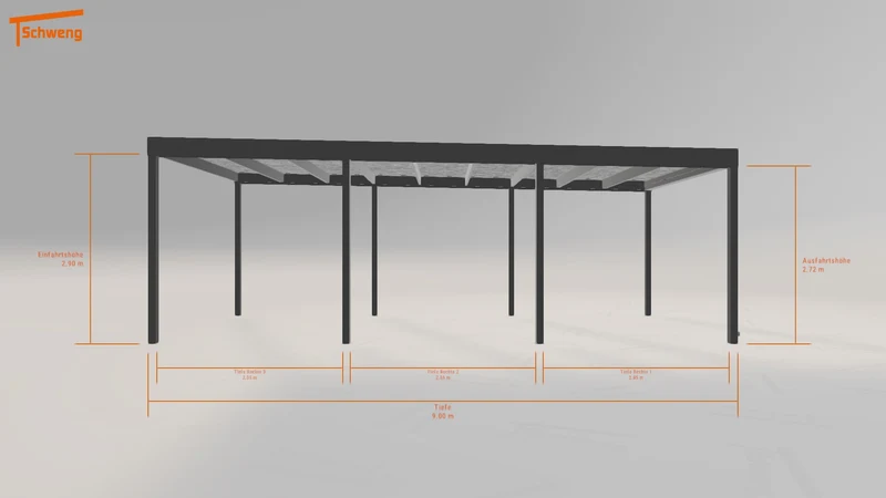#DE Schweng Flachdachcarport C600 (ID ygy2w7)